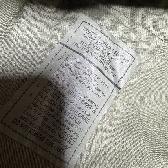 Military Trousers Men M Long Woodland Camouflage Pattern Hot Weather Combat - Picture 3 of 8